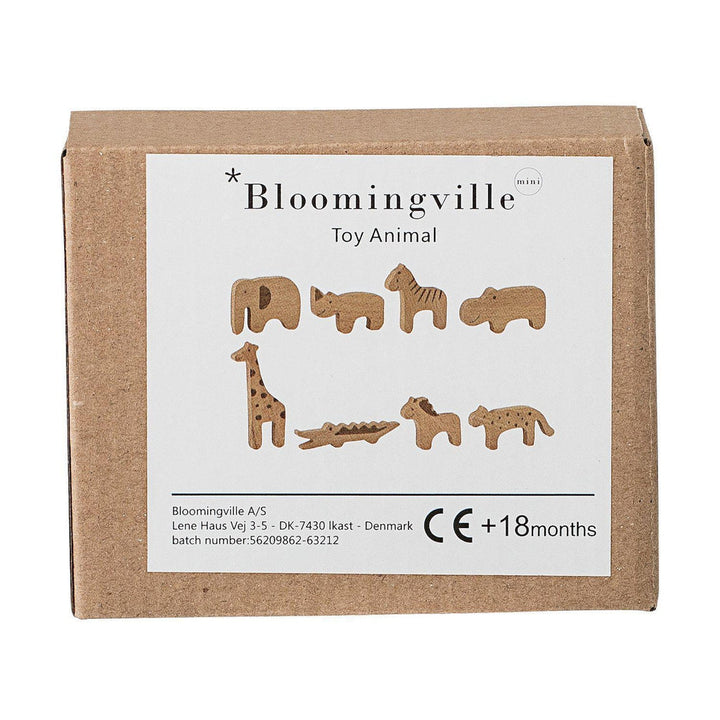 Bianca Simple Wooden Safari Animal Toy Set-Beaumonde