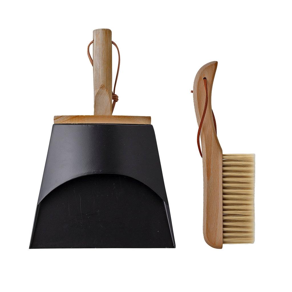 Wooden Dustpan and Brush Set-Beaumonde
