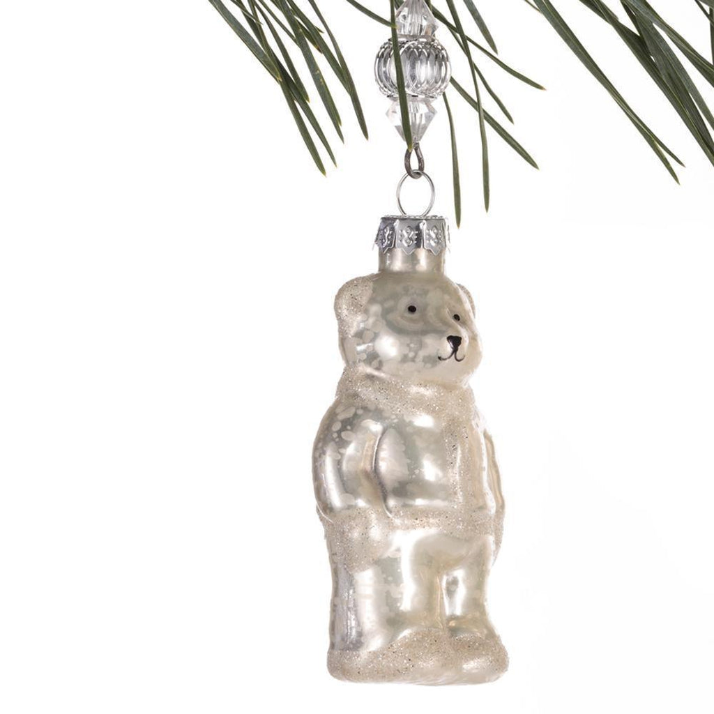 Glass Teddy Bear Tree Decoration-Beaumonde