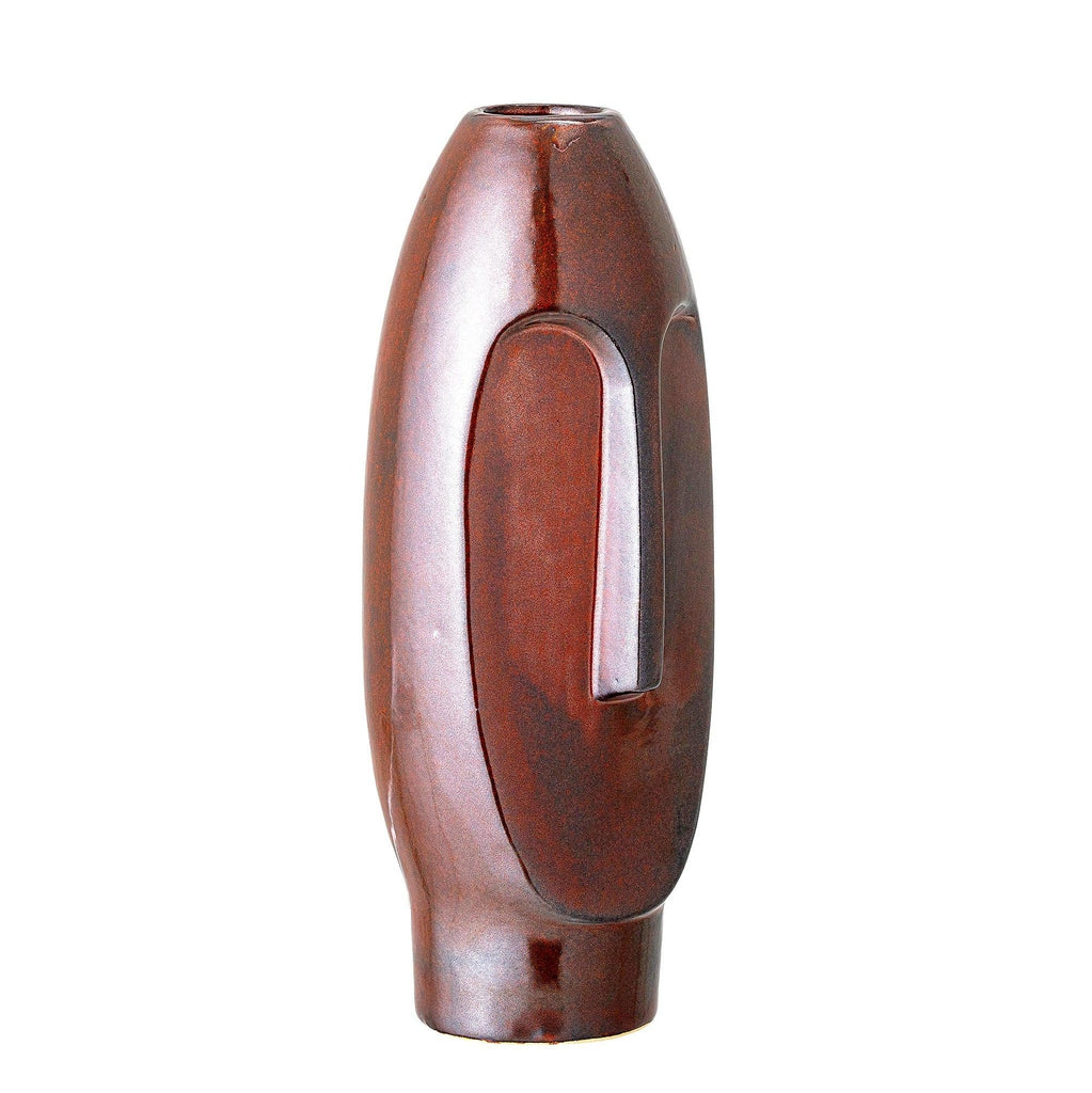 Daviid Stoneware Decor Vase Red-Beaumonde