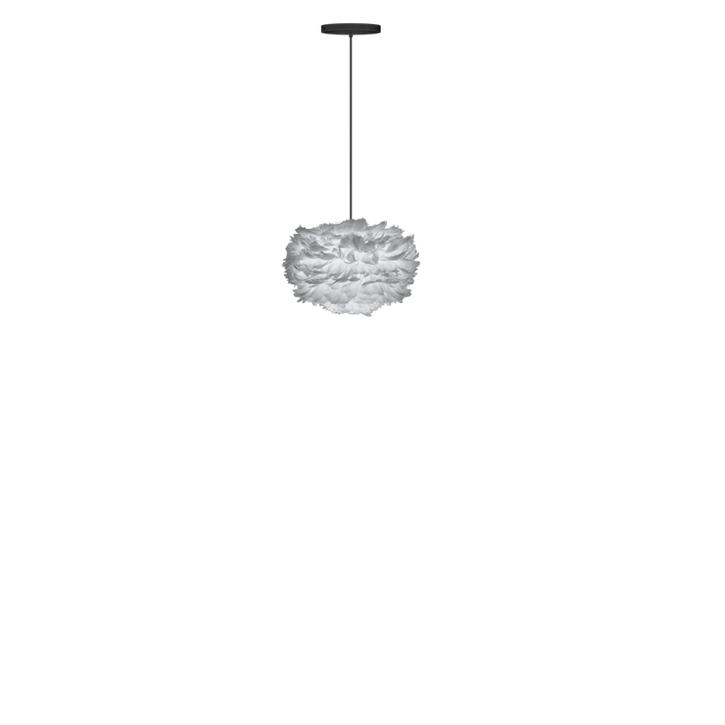 Eos Mini Feather Lamp Shade Light Grey 35cm-Beaumonde