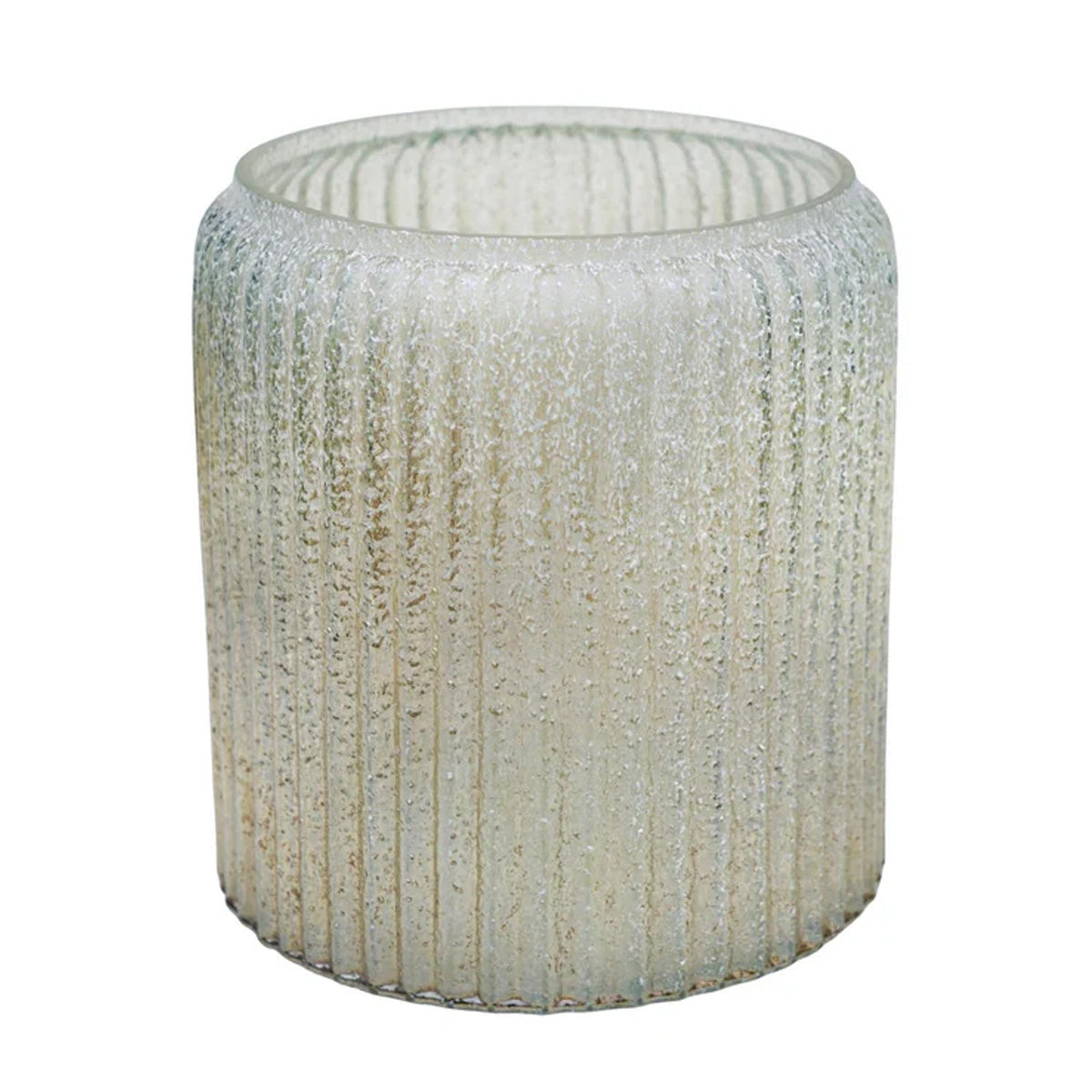 Ivyline Verre Frosted Ribbed Glass Gold Planter – Beaumonde