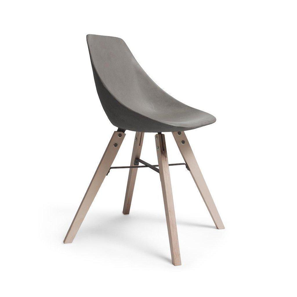 Hauteville Concrete Chair Plywood Legs-Beaumonde