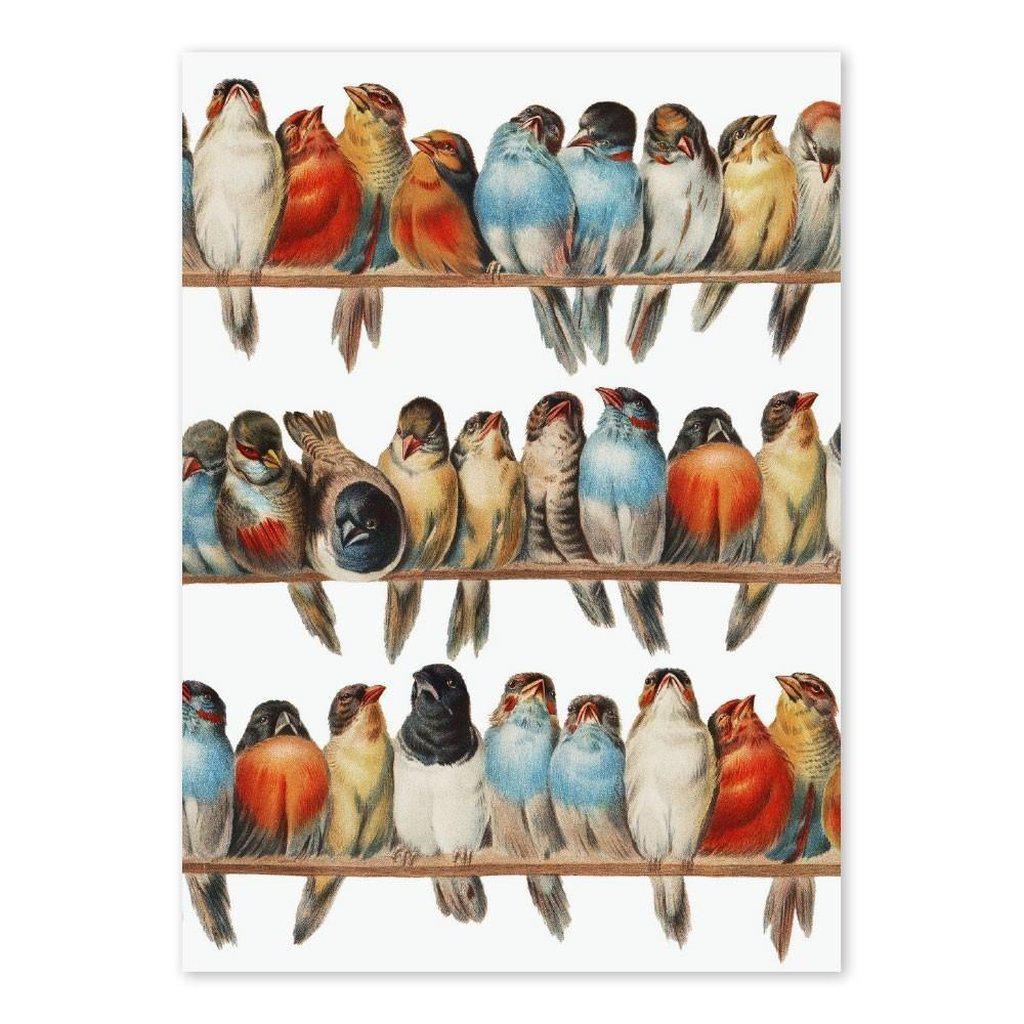 Perch Birds Tea Towel-Beaumonde