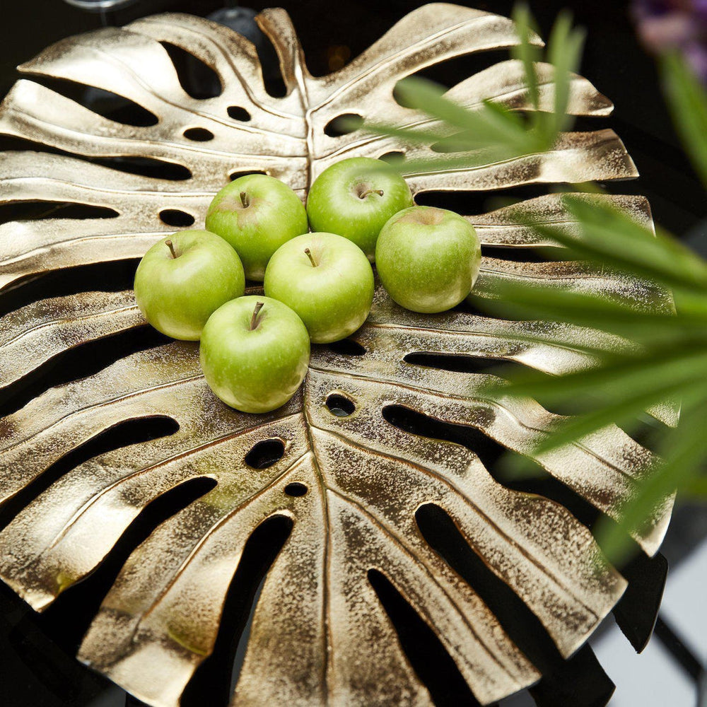 Monstera Leaf Platter Gold-Beaumonde