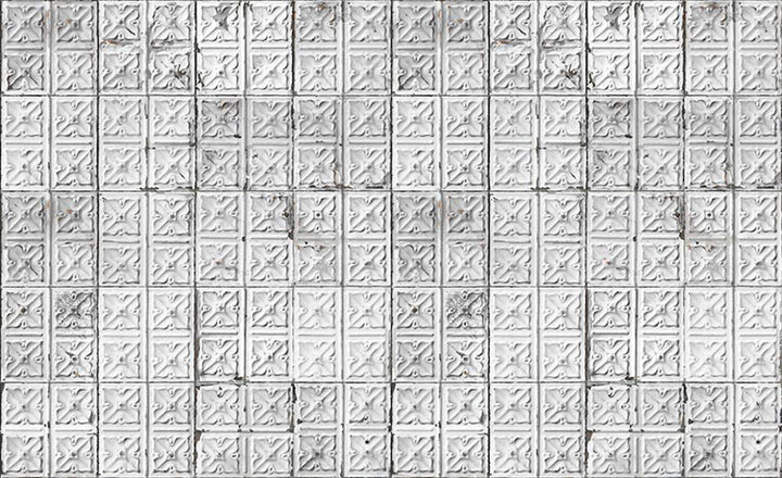 Brooklyn Tins White/Grey TIN-04 Wallpaper-Beaumonde
