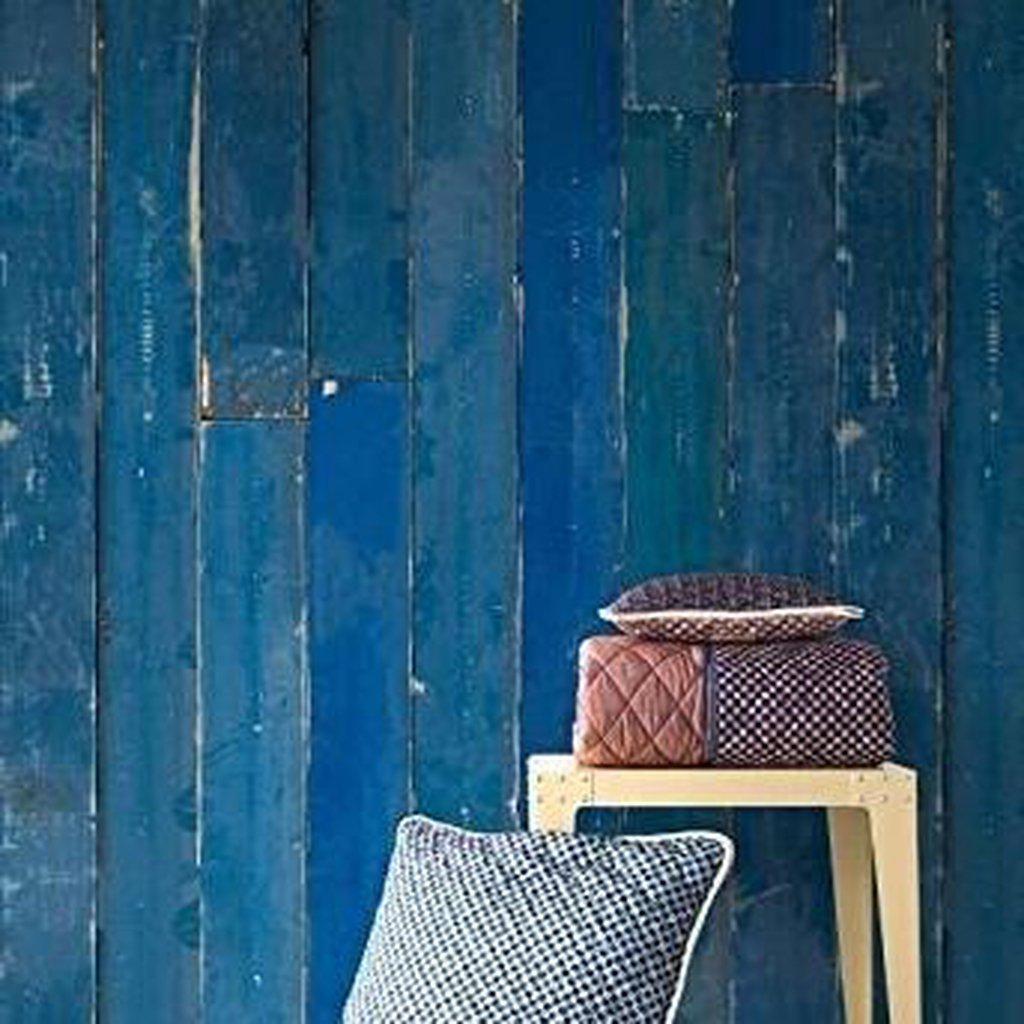 Materials Blue Scrapwood Wallpaper-Beaumonde