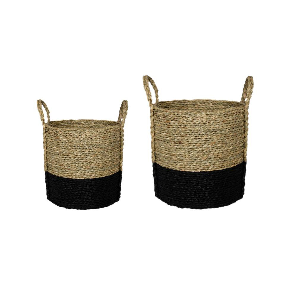 Seagrass Log & Kindling Basket, Set of 2-Beaumonde