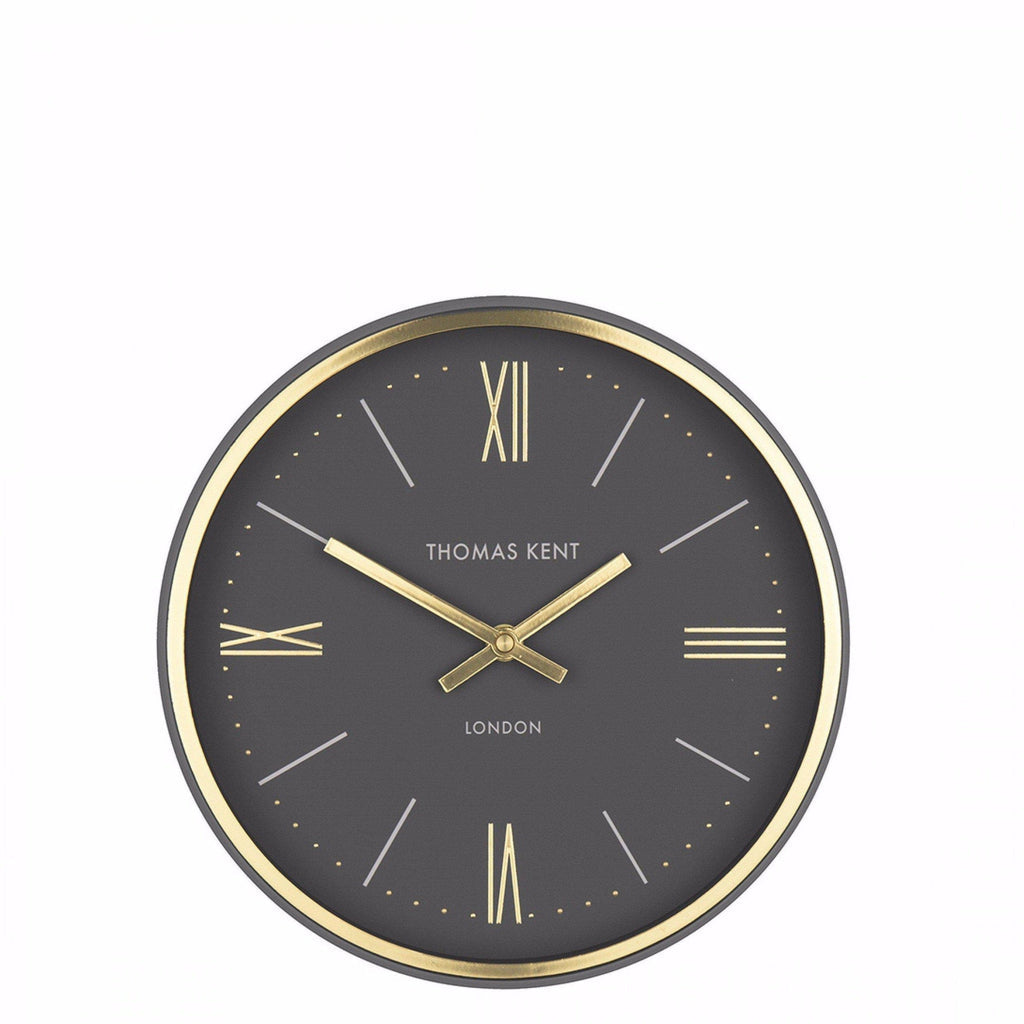 Hampton Small Wall Clock - Charcoal Grey-Beaumonde