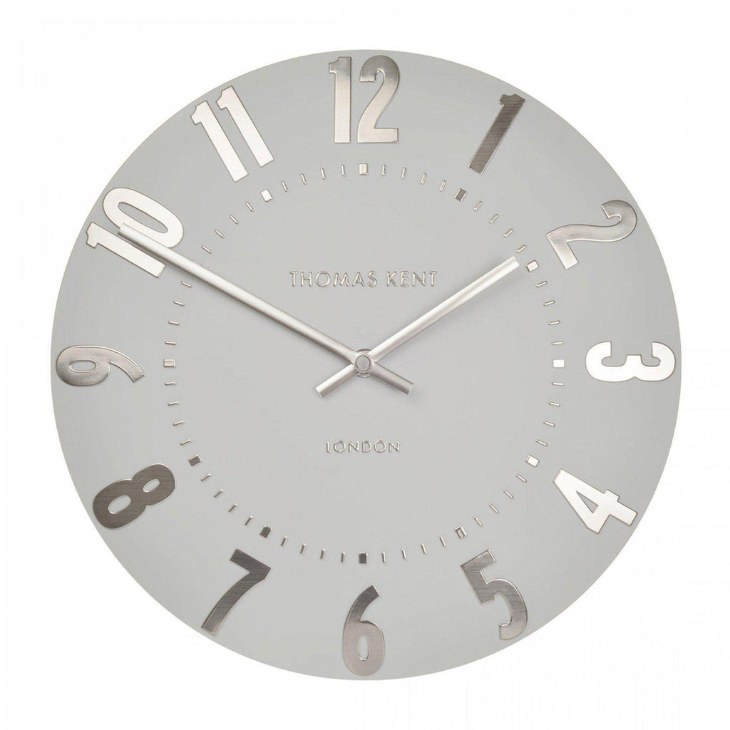 Mulberry Silver Cloud Grey Large Wall Clock-Beaumonde