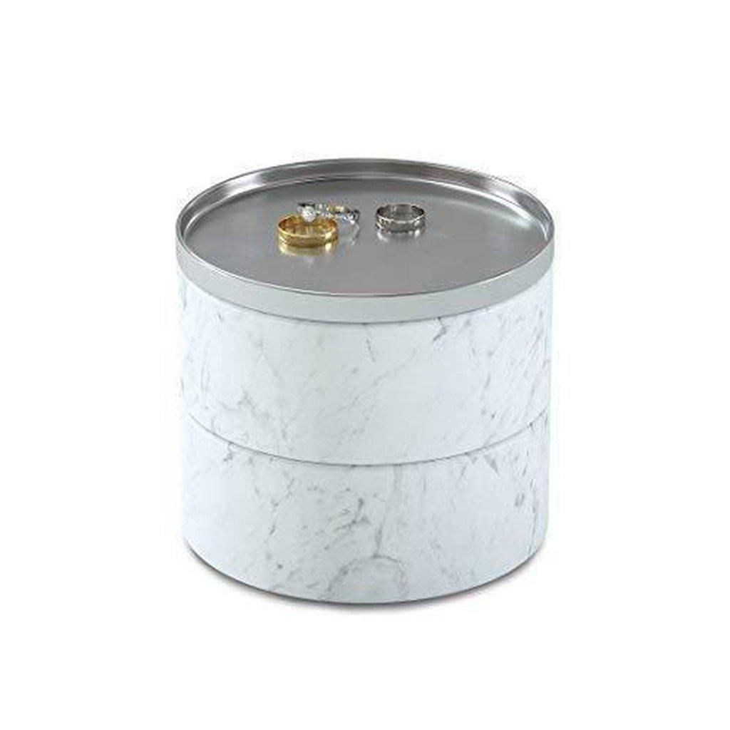 Tesora Jewellery Box White/Nickel-Beaumonde