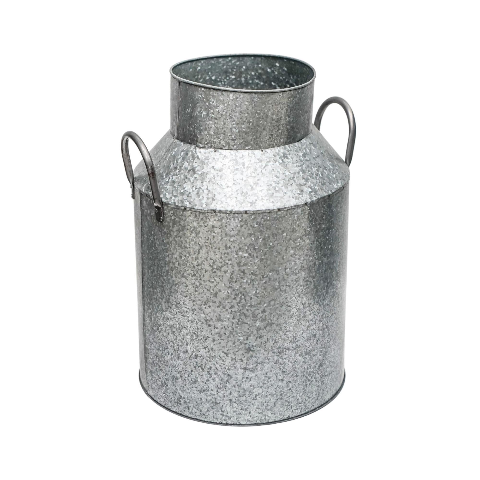 milk churn plant pots Galvanised Milk Churn Planter: Rustic Charm for Garden or Patio – Beaumonde