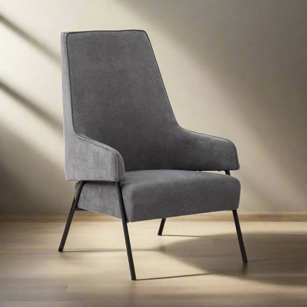 Beaumonde Home Hetty Ash Velvet Chair-Beaumonde