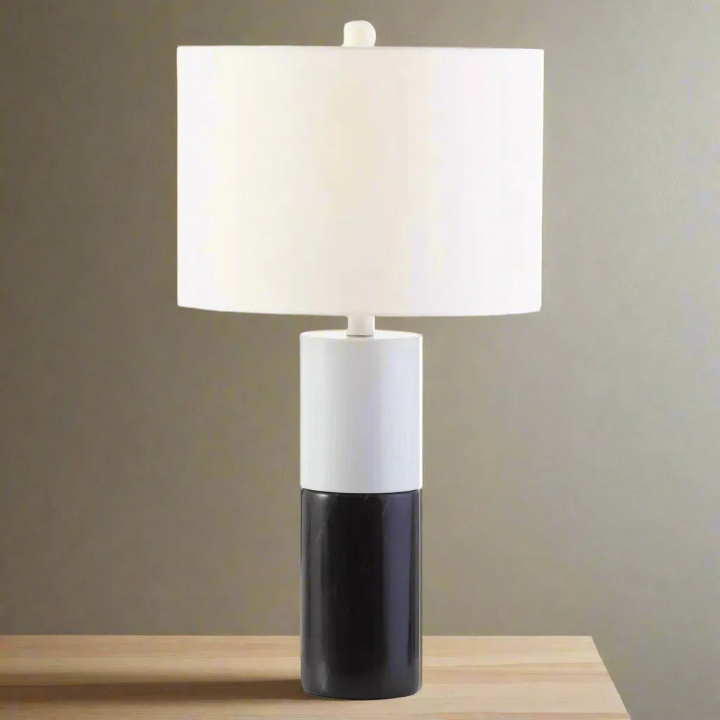 Beaumonde Home Eber Black Marble Table Lamp-Beaumonde