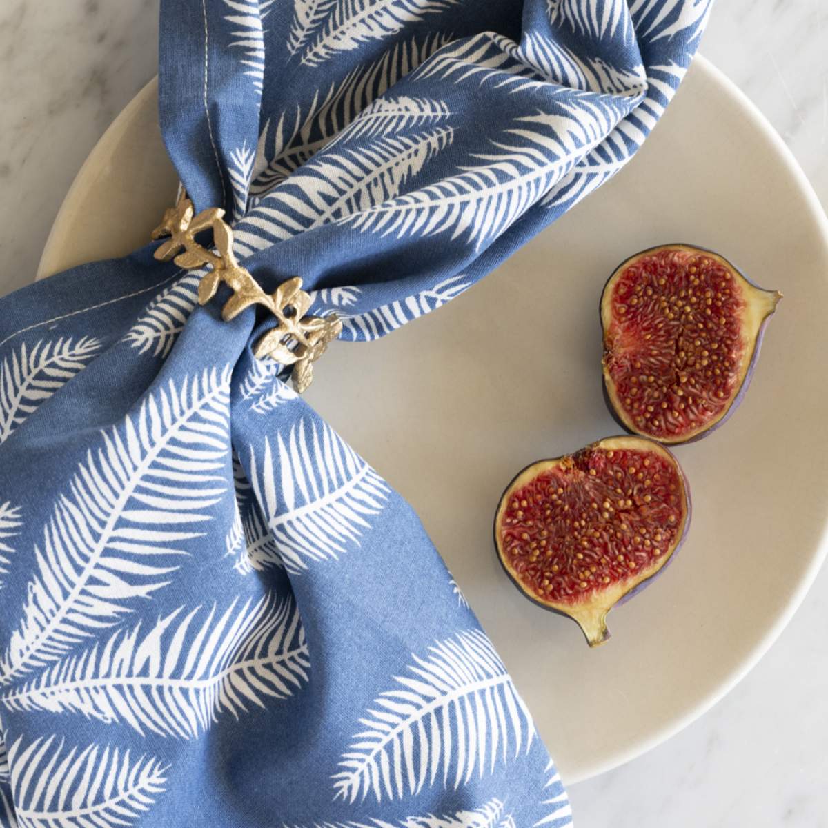 Grand Illusions 100% Cotton Napkin Maya Blue