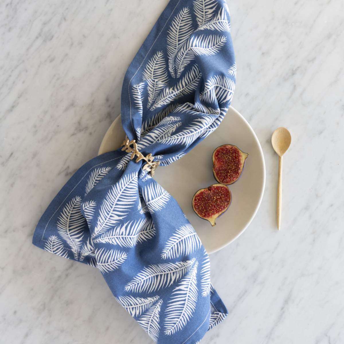 Grand Illusions 100% Cotton Napkin Maya Blue
