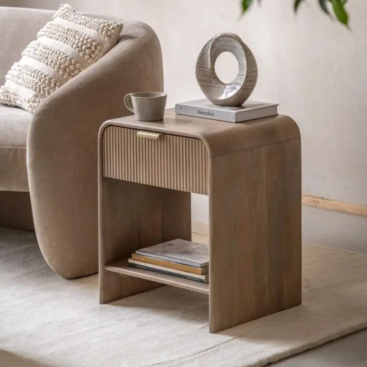 Gallery Direct Colonna 1 Drawer Bedside 450x400x550mm