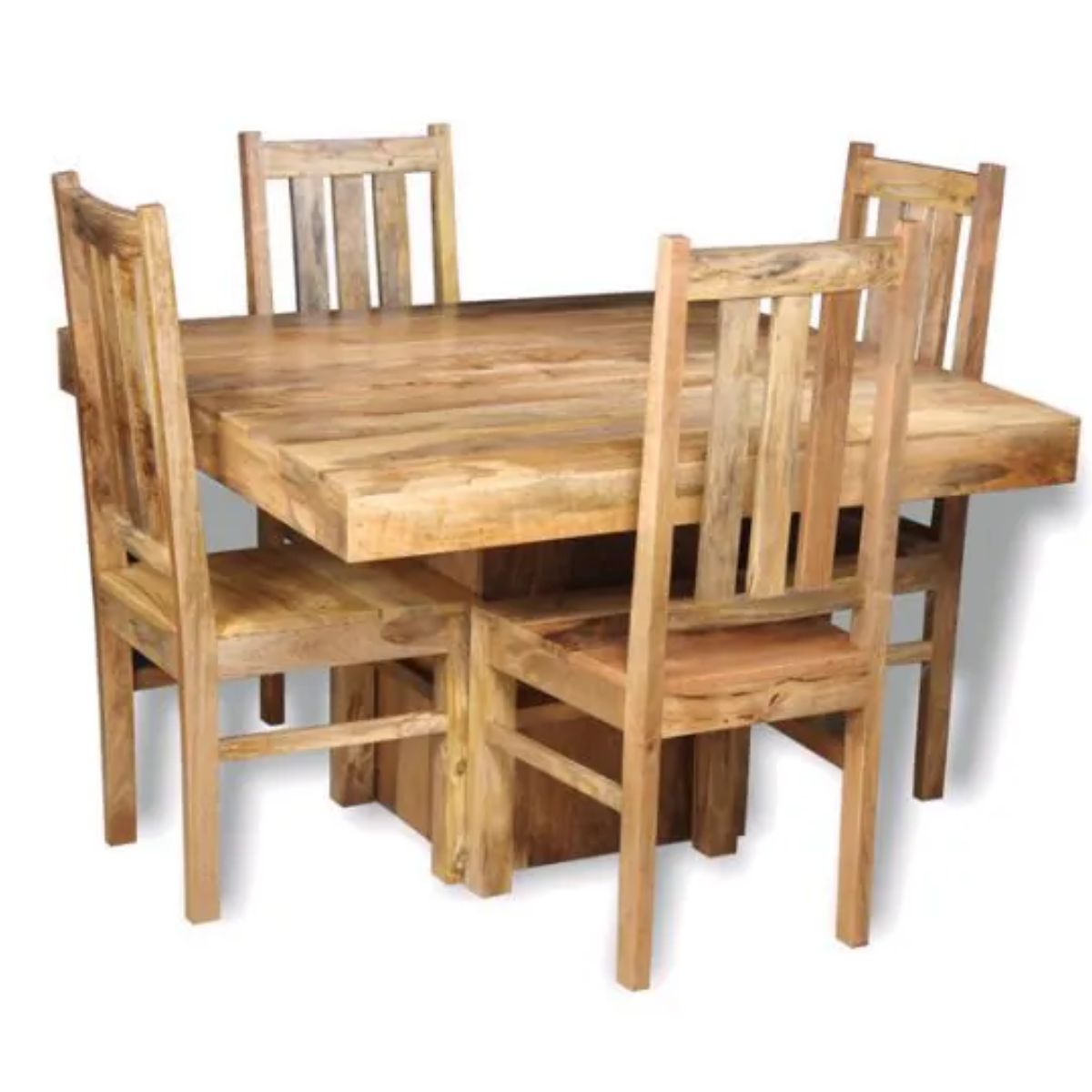 Trade Furniture 120cm Cube Dining Table & 4 Dakota Chairs