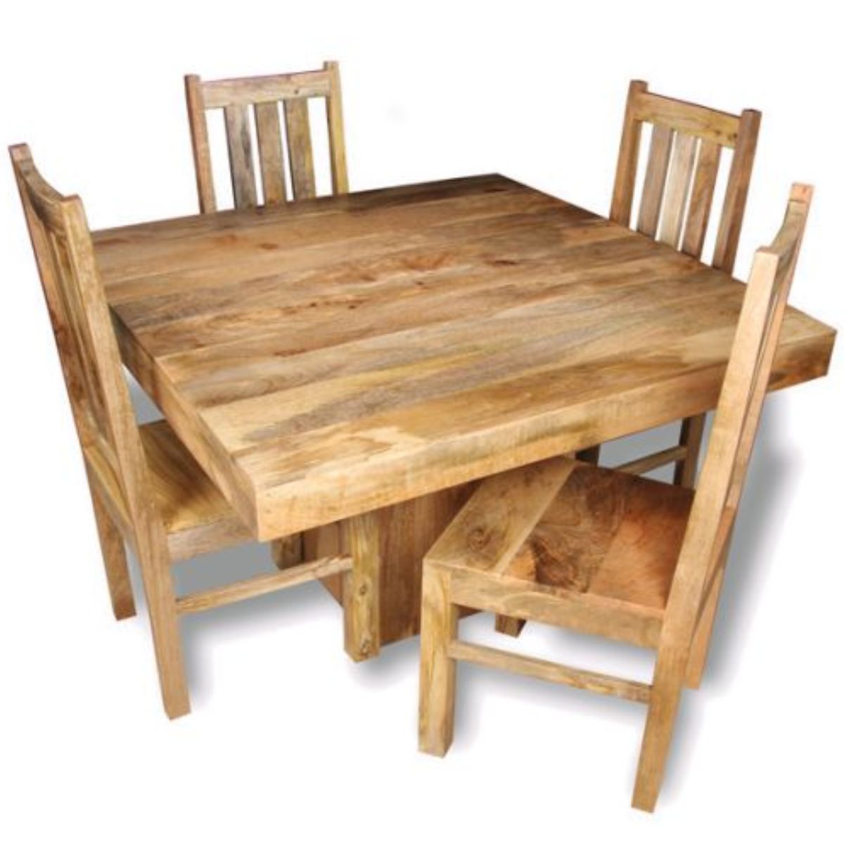 Trade Furniture 120cm Cube Dining Table & 4 Dakota Chairs