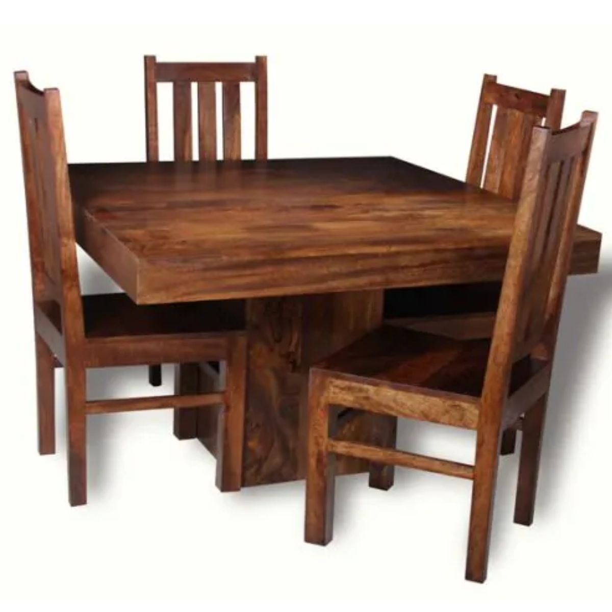 Trade Furniture 120cm Cube Dining Table & 4 Dakota Chairs