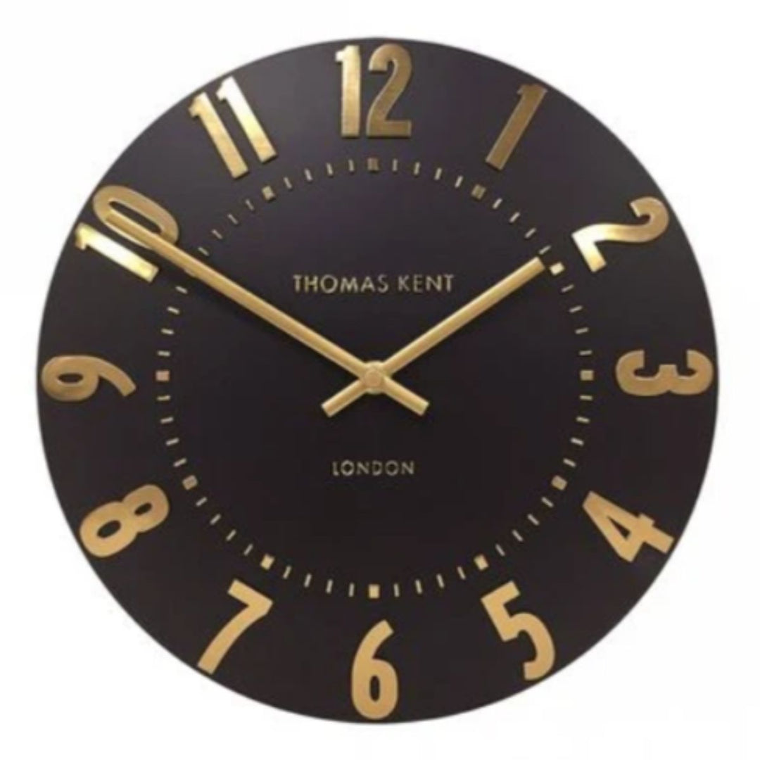Thomas Kent 12" Mulberry Wall Clock Onyx