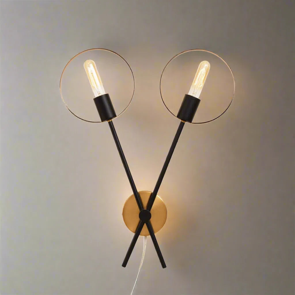 Beaumonde Home Trientes Two Bulb Ring Wall Light-Beaumonde