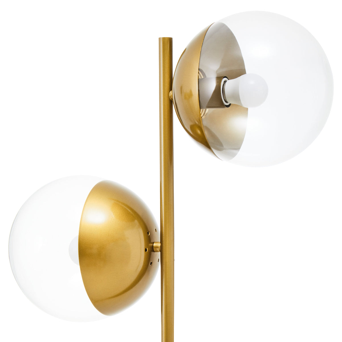 Beaumonde Home Revive 2 Bulb Gold Finish Metal Floor Lamp 4