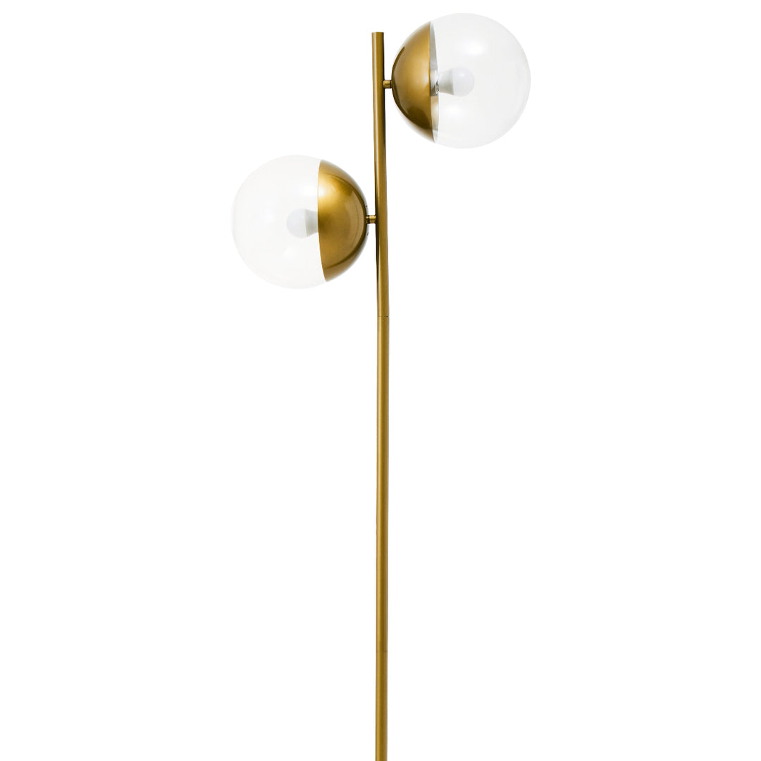 Beaumonde Home Revive 2 Bulb Gold Finish Metal Floor Lamp 1