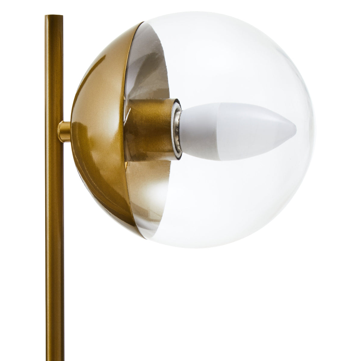 Beaumonde Home Revive Small Gold Finish Metal Table Lamp With Black Marble Base 9