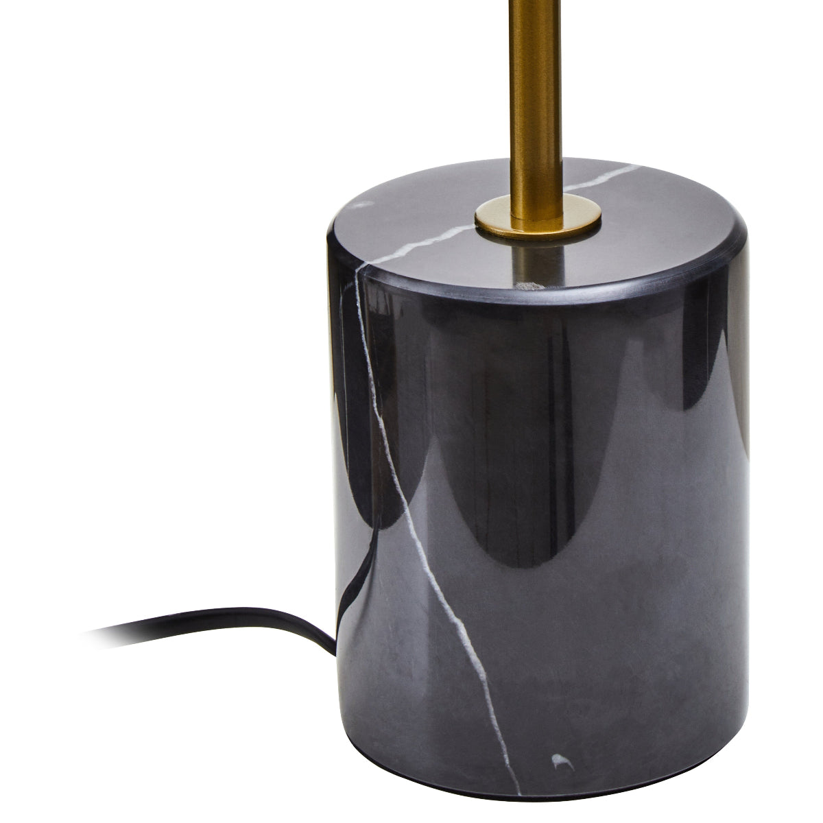 Beaumonde Home Revive Small Gold Finish Metal Table Lamp With Black Marble Base 8