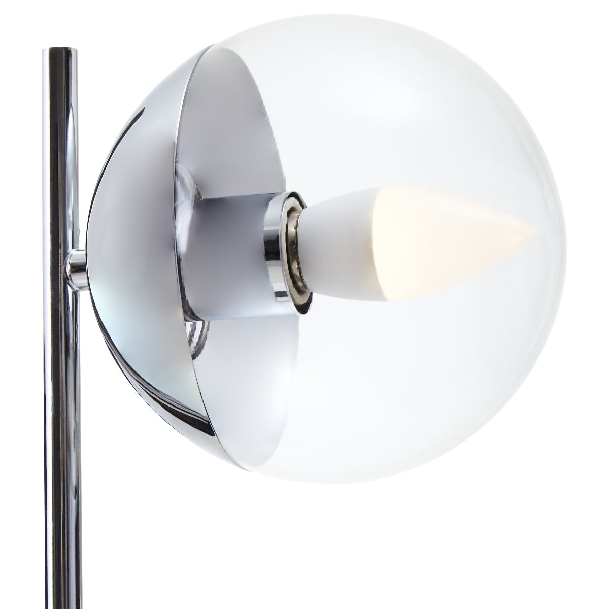 Beaumonde Home Revive Small Silver Finish Metal Table Lamp 9