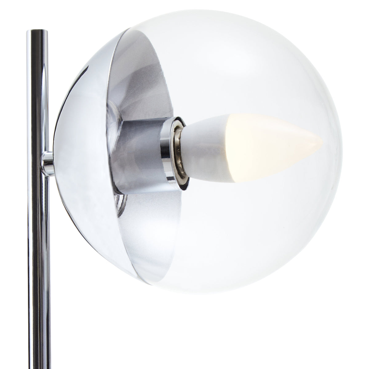 Beaumonde Home Revive Small Silver Finish Metal Table Lamp 6
