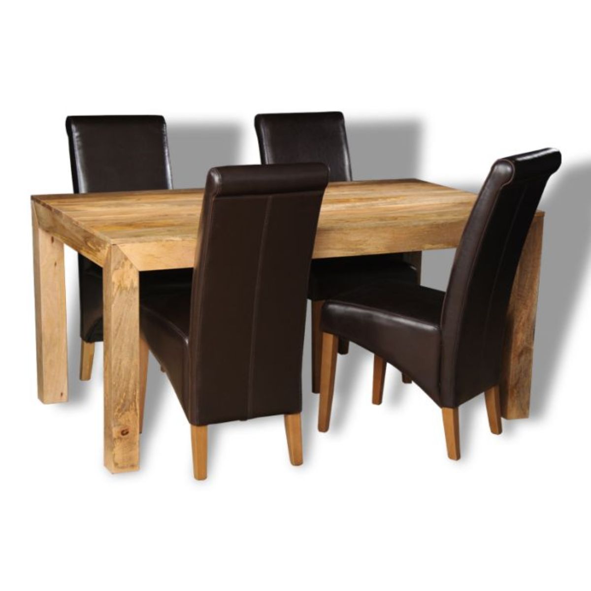 Trade Furniture 160cm Dining Table & 4 Rollback Dining Chairs