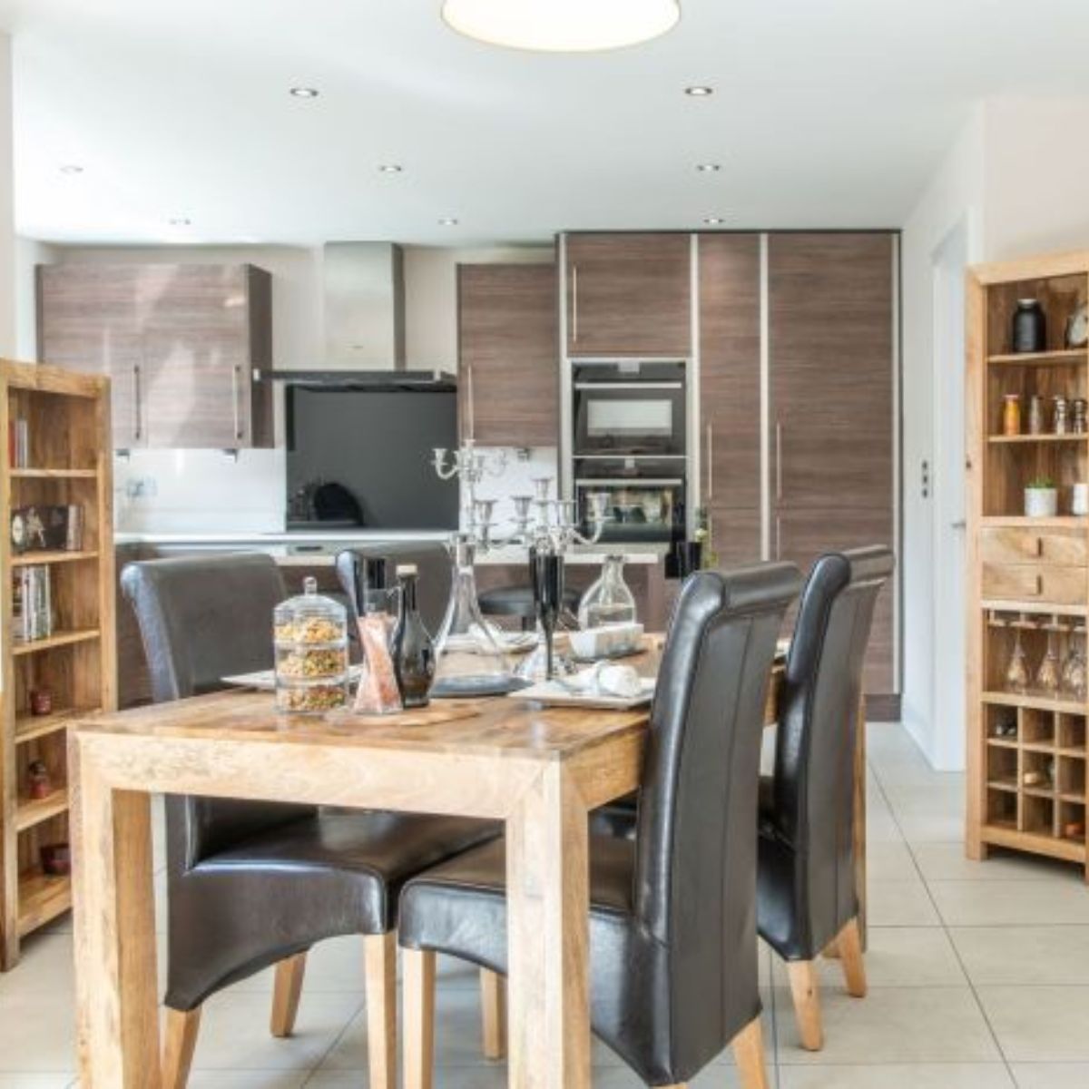 Trade Furniture 160cm Dining Table & 4 Rollback Dining Chairs