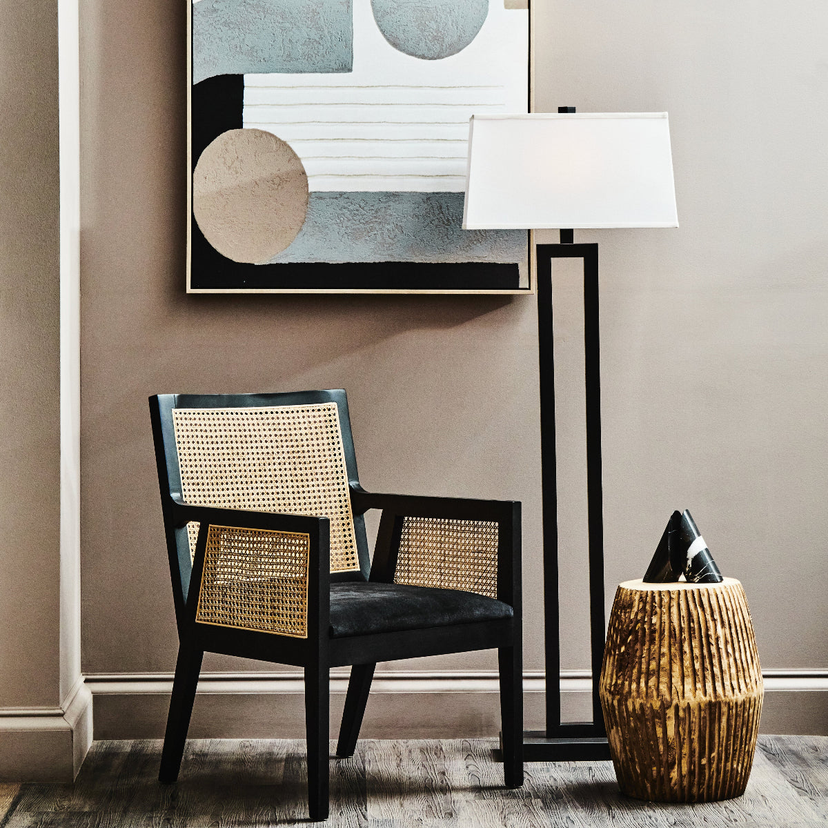 Beaumonde Home Corso Cane Rattan Back Chair 13