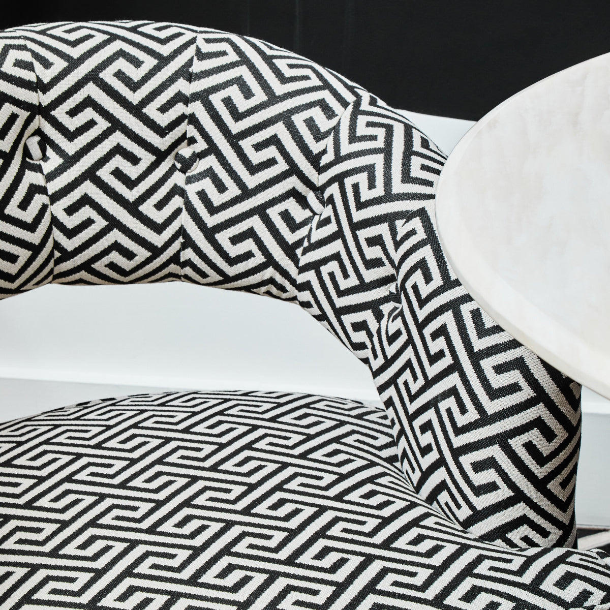 Beaumonde Home Regents Park Greek Key Design Cutout Lounge Chair 10