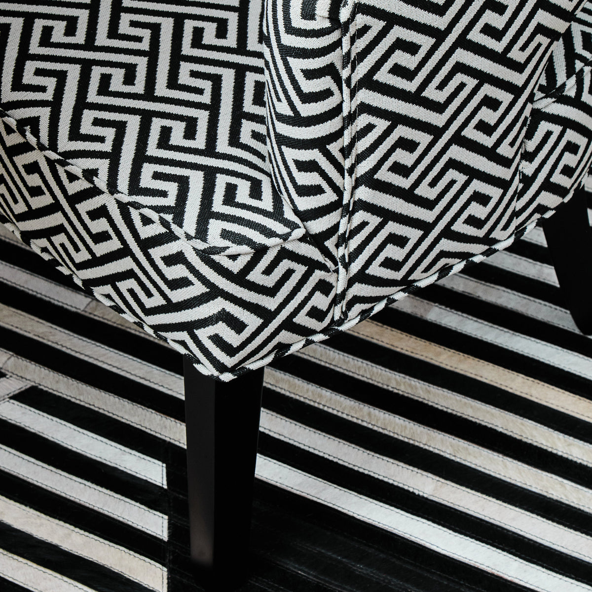 Beaumonde Home Regents Park Greek Key Design Cutout Lounge Chair 9