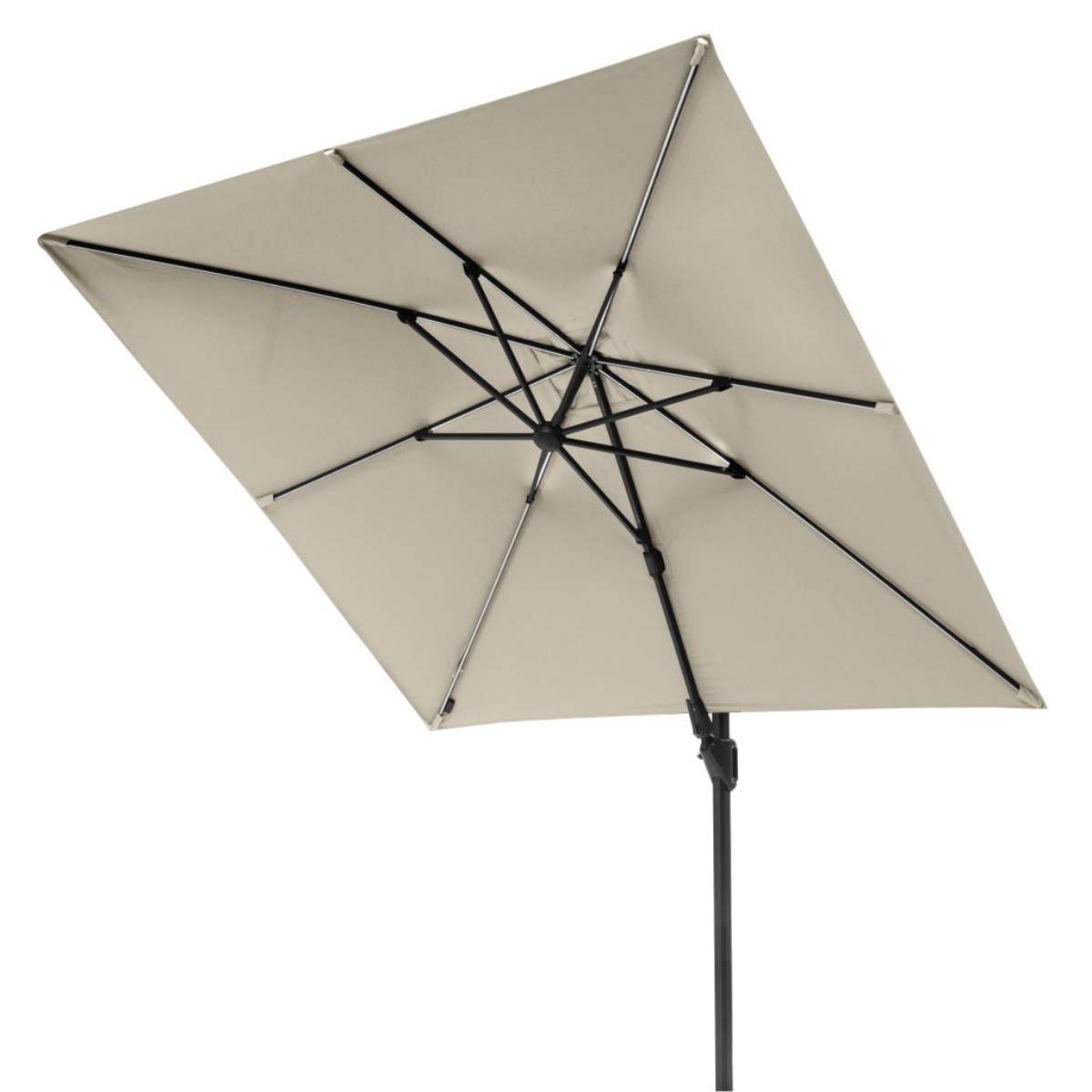 Beau&Co Glow Challenger T2 3m Square Champagne Free Arm Parasol