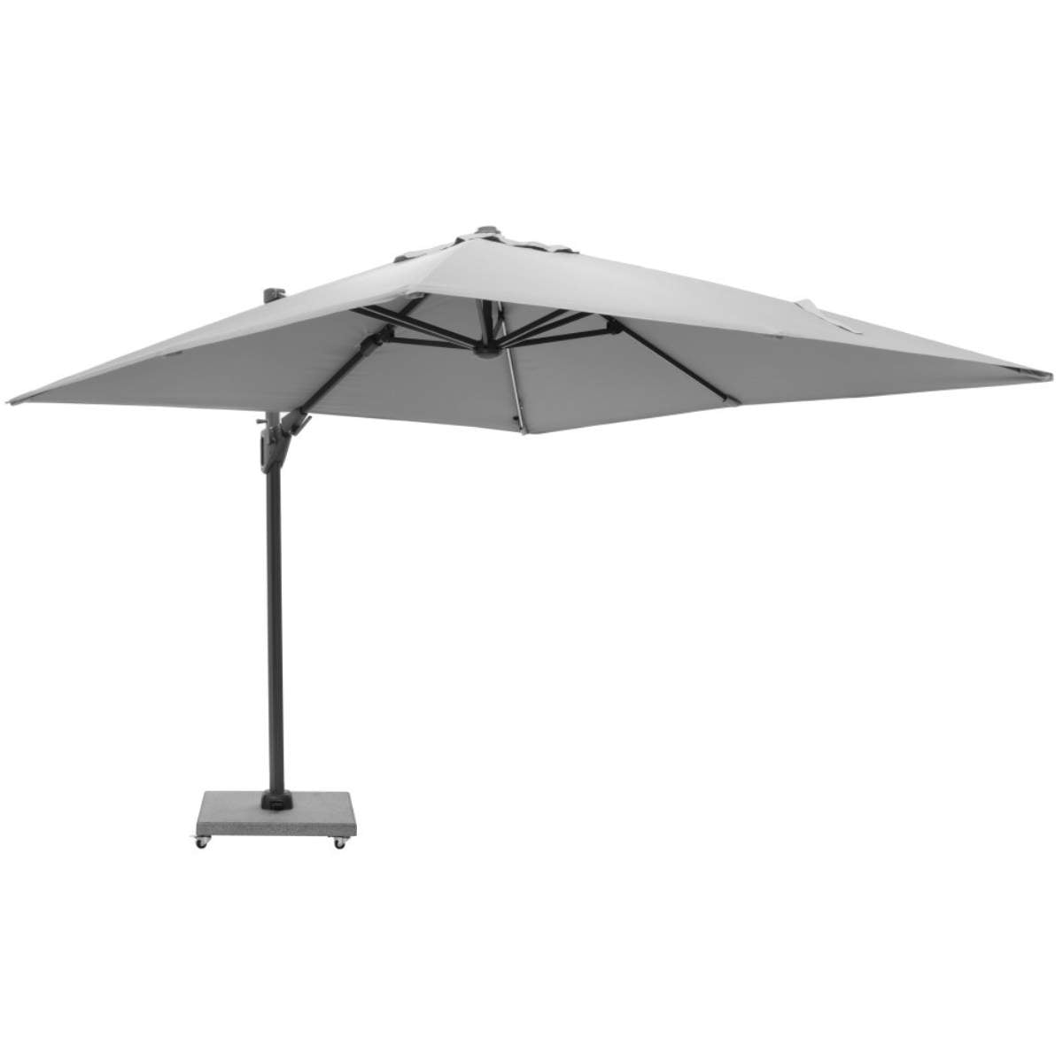 Pacific Lifestyle Glow Challenger T2 3m Square Luna Grey Free Arm Parasol
