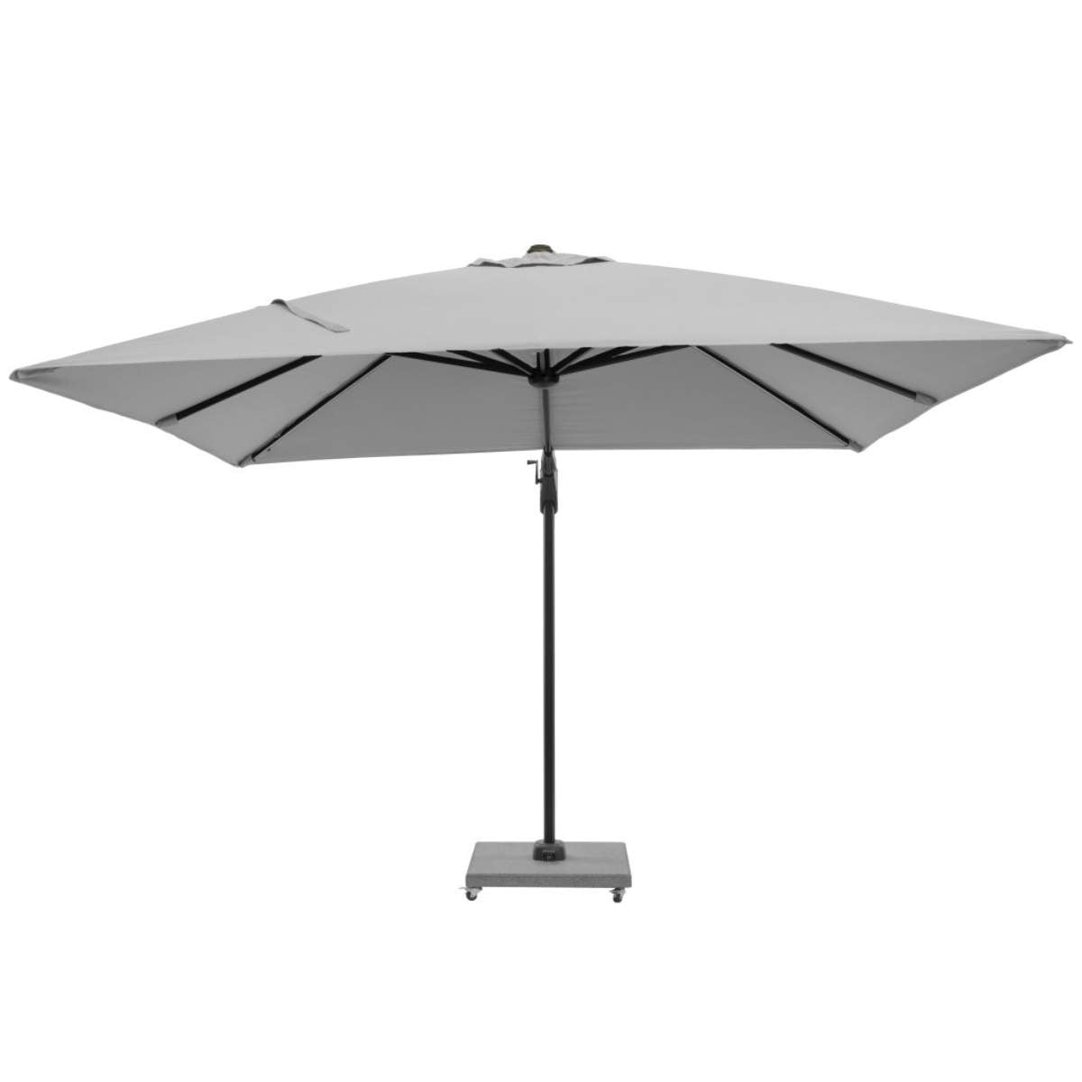 Pacific Lifestyle Glow Challenger T2 3m Square Luna Grey Free Arm Parasol