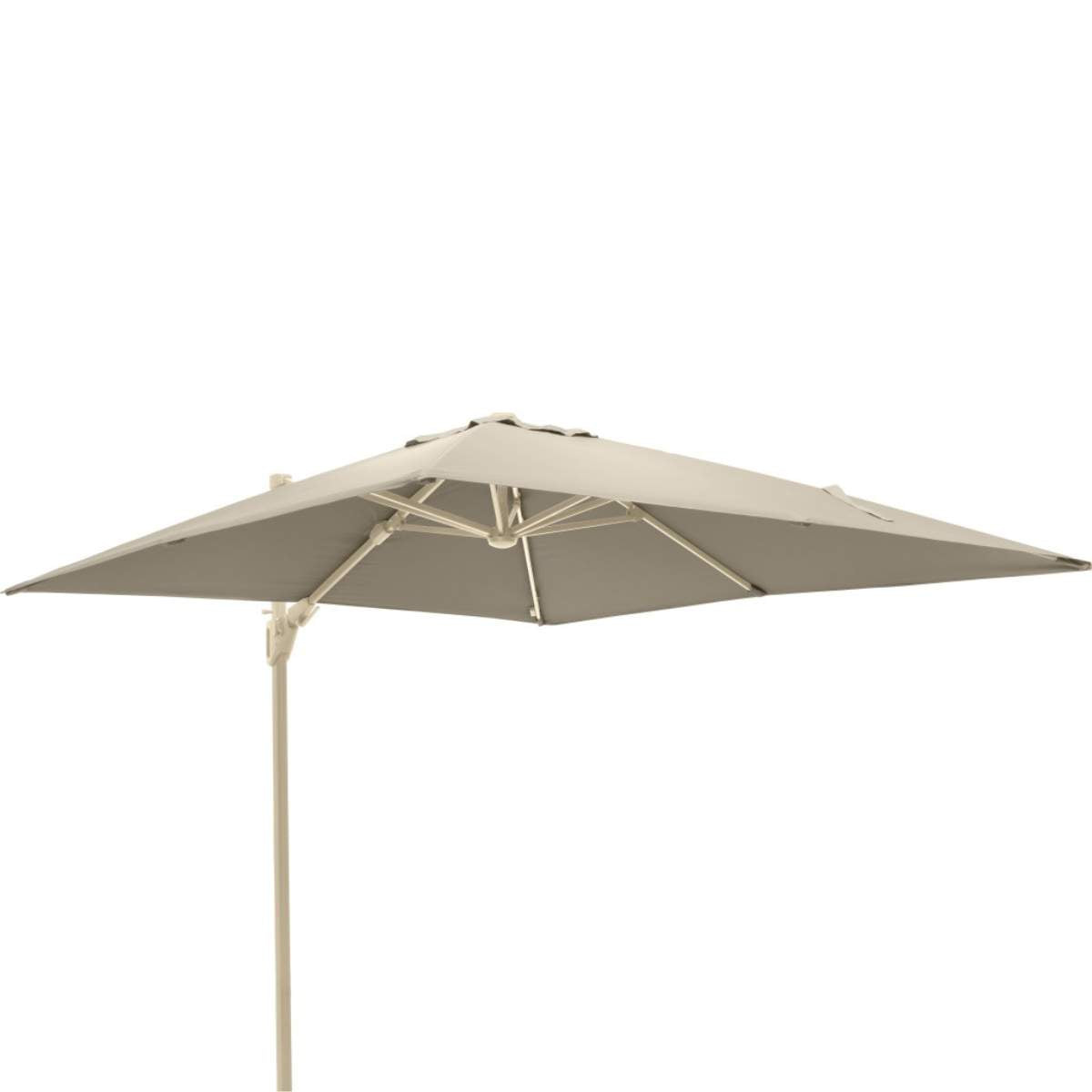 Beau&Co Glow Challenger T2 3m Square Sandstone / Champagne Free Arm Parasol