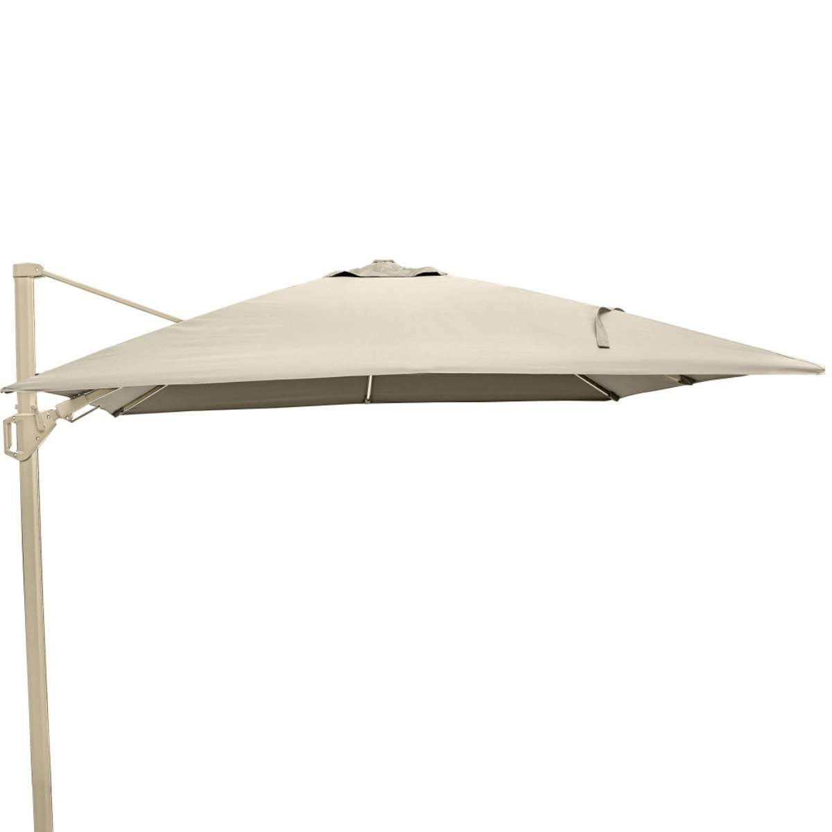 Beau&Co Glow Challenger T2 3m Square Sandstone / Champagne Free Arm Parasol