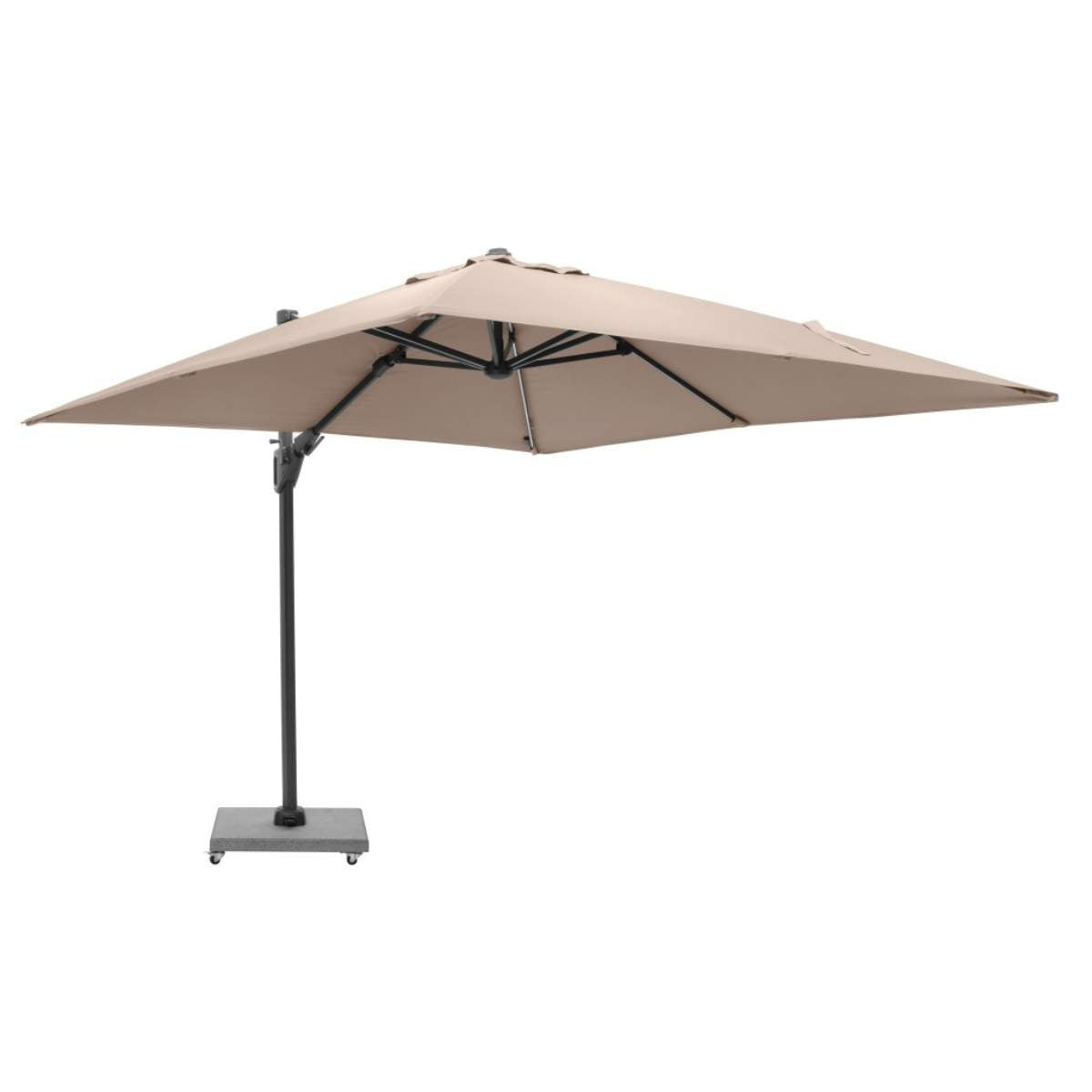 Pacific Lifestyle Glow Challenger T2 3m Square Taupe Free Arm Parasol