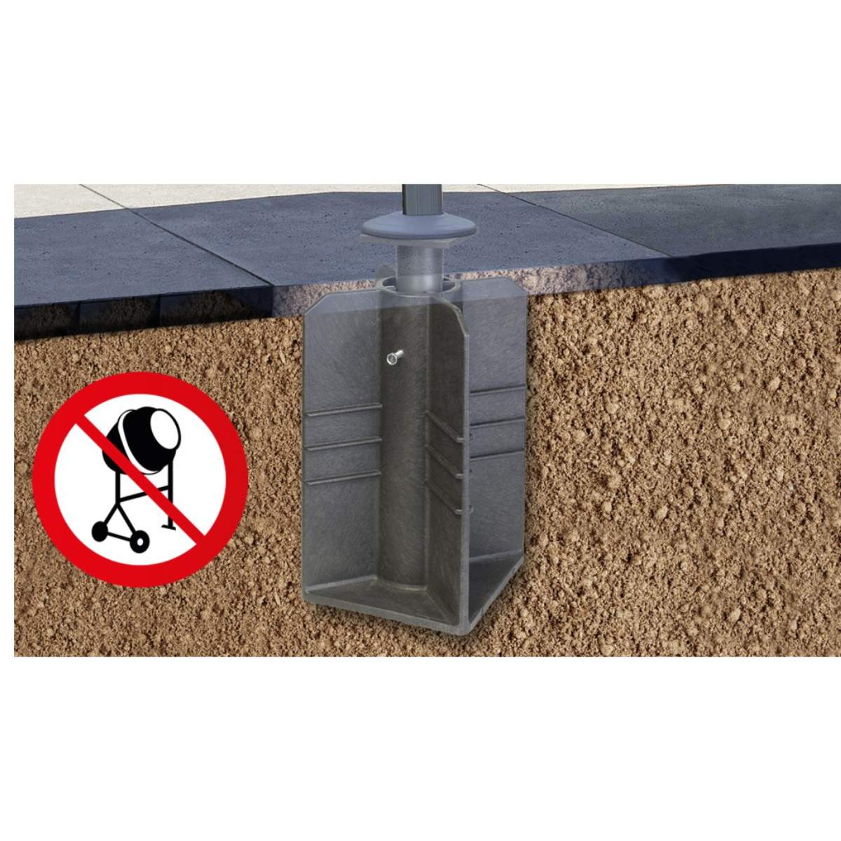 Beau&Co In Ground Parasol Base