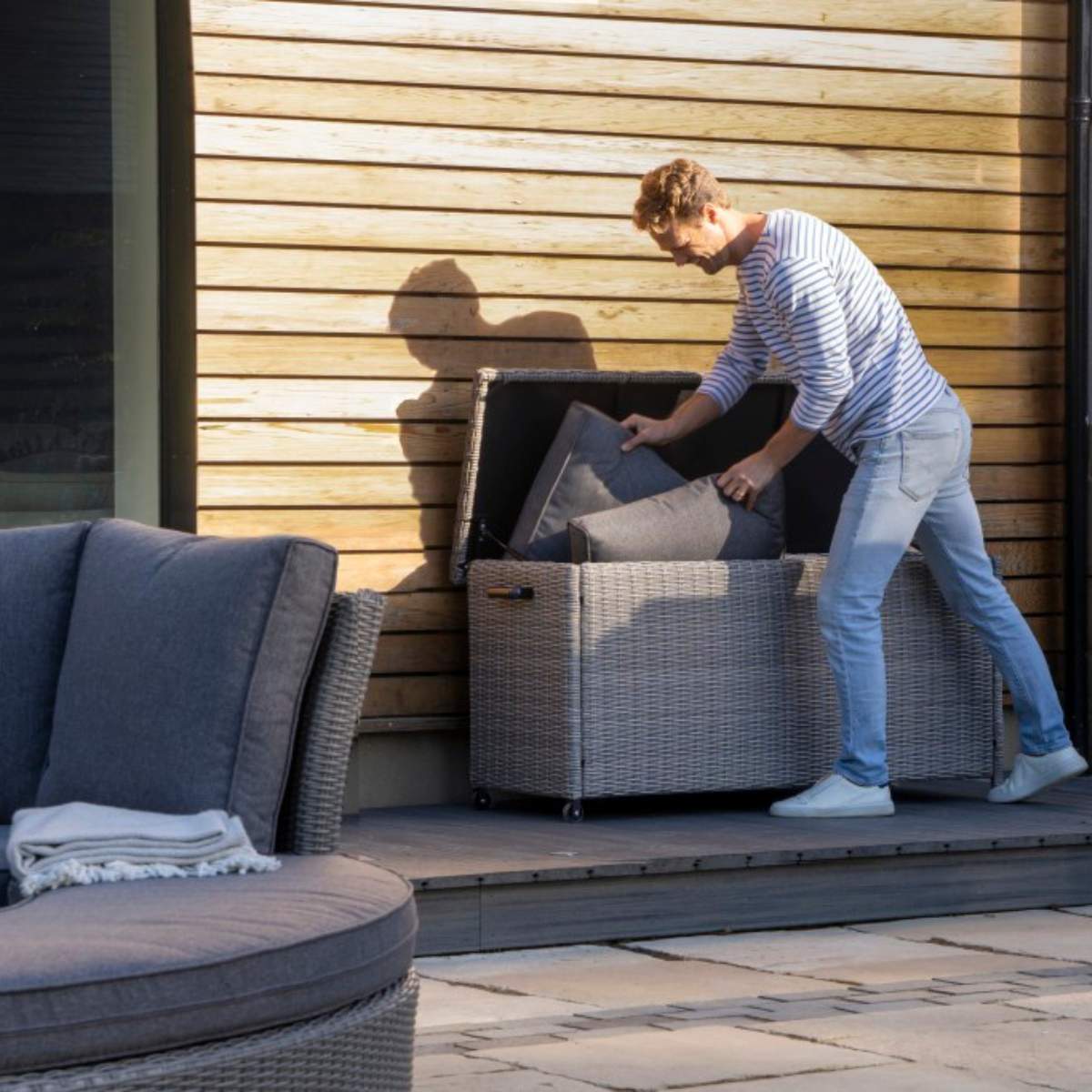 Pacific Lifestyle Slate Grey Small Cushion Box K/D