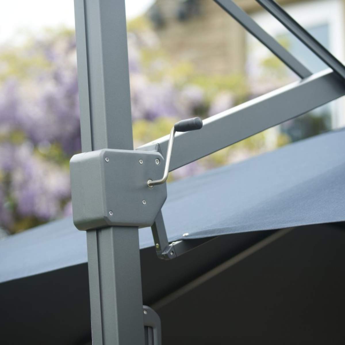 Beau&Co Icon Premium T1 4mx3m Rectangular Faded Black Parasol