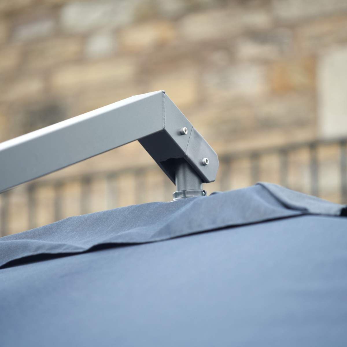 Beau&Co Icon Premium T1 4mx3m Rectangular Faded Black Parasol