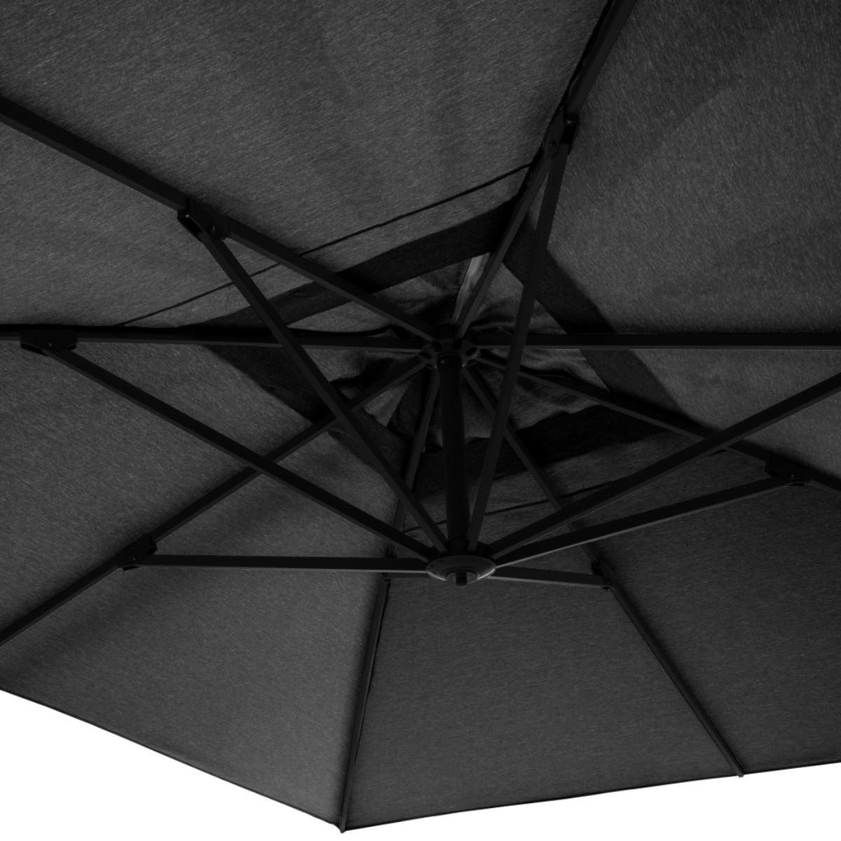 Beau&Co Icon Premium T1 4mx3m Rectangular Faded Black Parasol