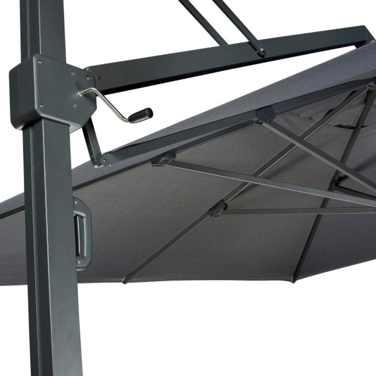 Beau&Co Icon Premium T1 4mx3m Rectangular Faded Black Parasol