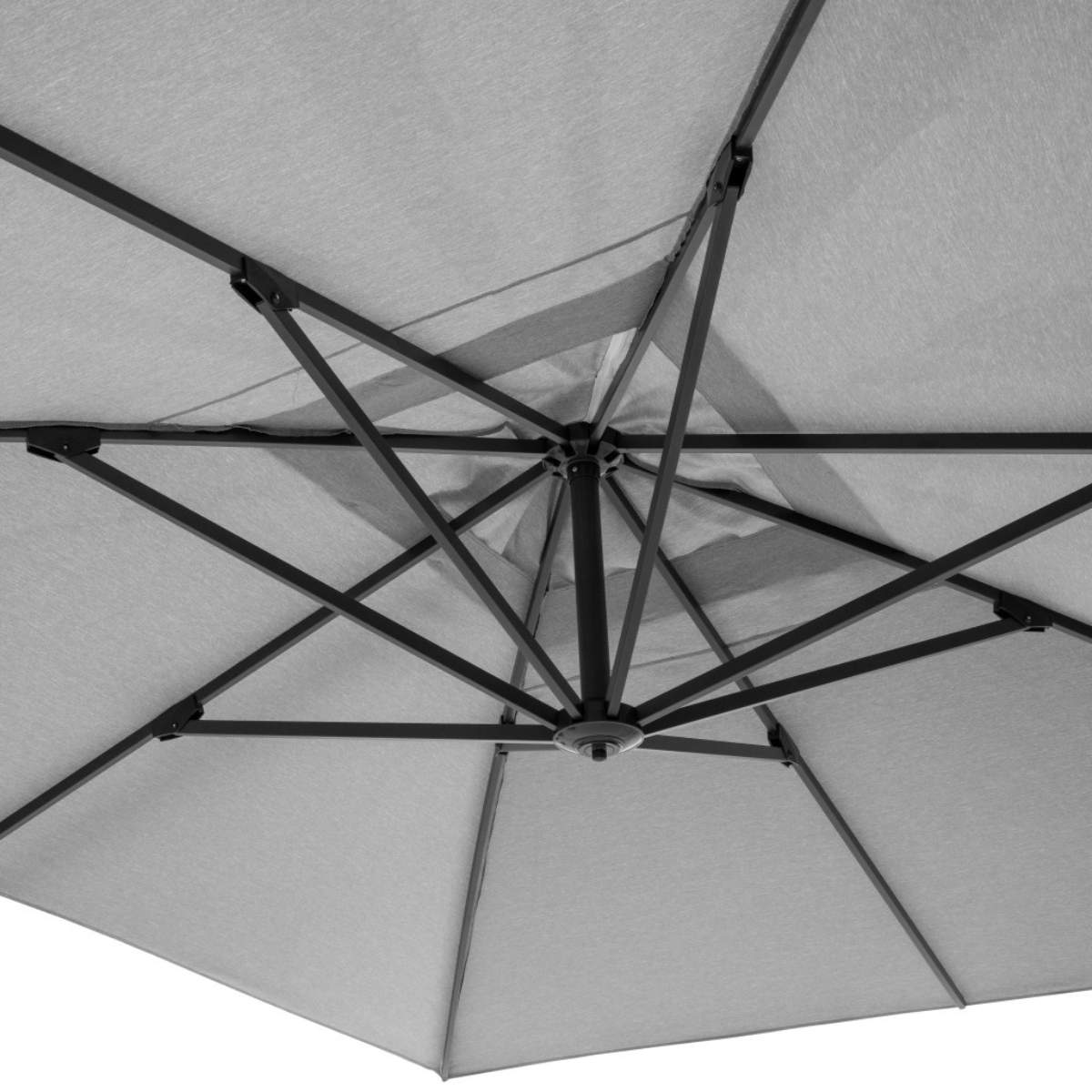 Beau&Co Icon Premium T1 4mx3m Rectangular Manhattan Grey Parasol